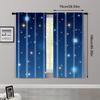 2 ks   Závěsy Digitálně Tištěné Módní Modrá Hvězda Látka (bez tyče) Výprodej věcí pro kuchyň obývací pokoj kancelář ložnici