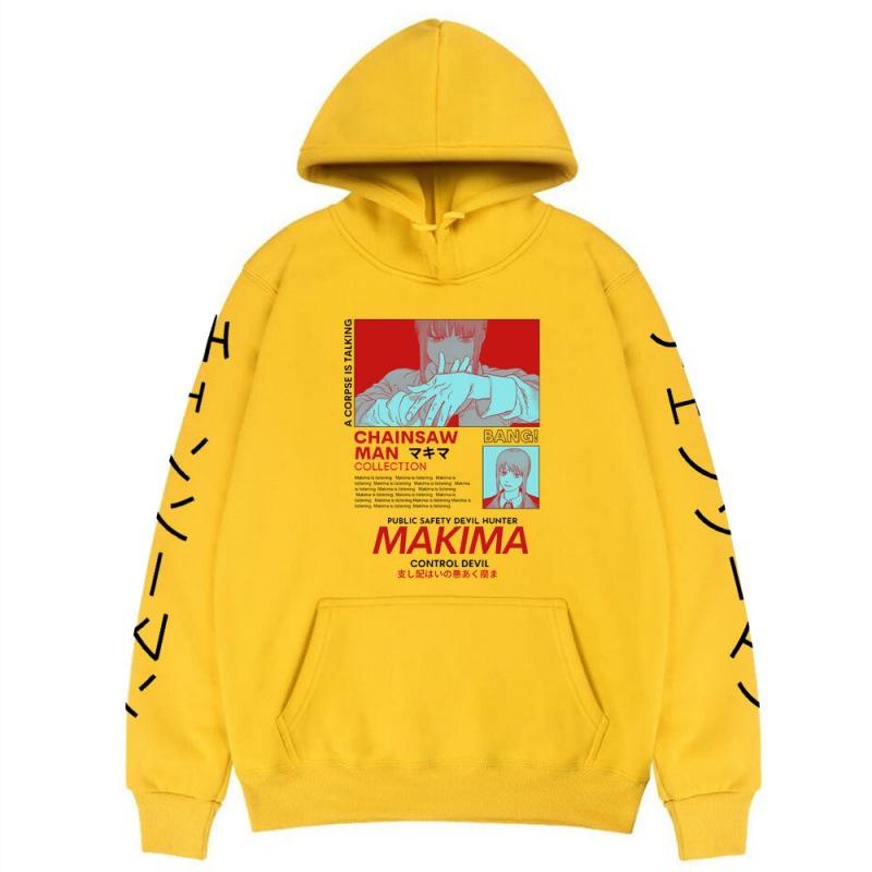 Chainsaw Man Makima Autumn Hoodies Men Fashion Long Sleeve Sweatshirts Women Casual Harajuku Streetwear Pullovers Sudaderas