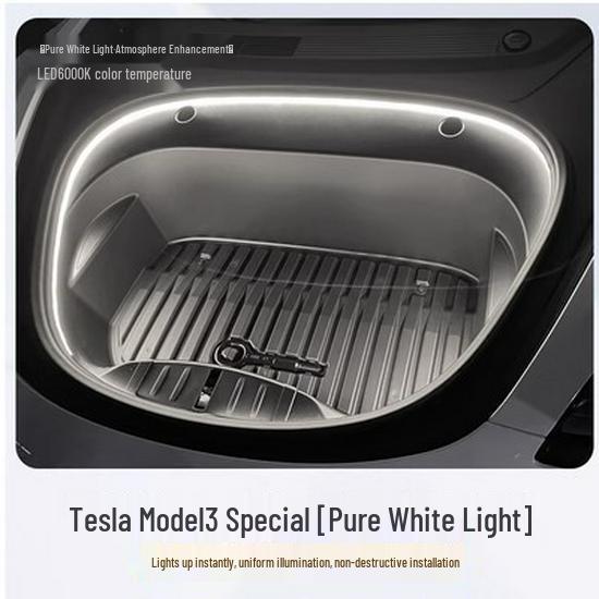

Светодиодная лента подсветки переднего багажника Tesla Model Y/Model 3 (21–23) Аксессуар для интерьера.