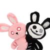 Peluche effrayante Gothique à double tête Crâne Lapin Animal en peluche Jouet lapin Décoration Halloween Cadeau pour enfants