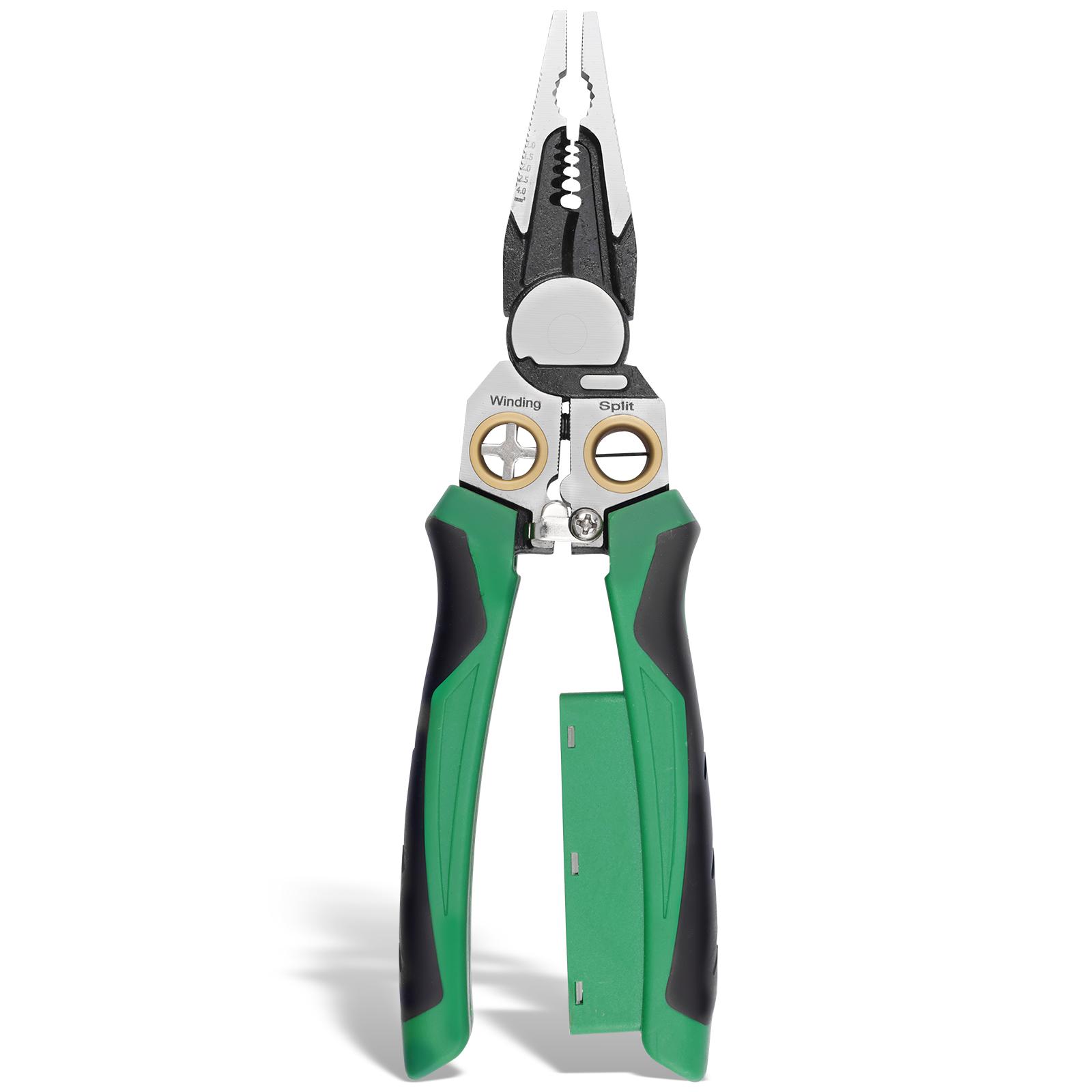 

Инструмент для зачистки проводов из легированной стали 8 в 1 с тестером напряжения Точный инструмент для зачистки проводов Защита изоляции Стриппер для кабелей для зелёный