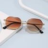 Sunglasses Women'S Advanced Sense Uv Protection Big Face Thin Sunglasses Sun Protection Retro Fashion