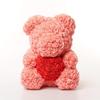 Fiore di schiuma da 40 cm PE Orso di rosa che tiene l'orso del cuore Qixi Regalo di compleanno di San Valentino
