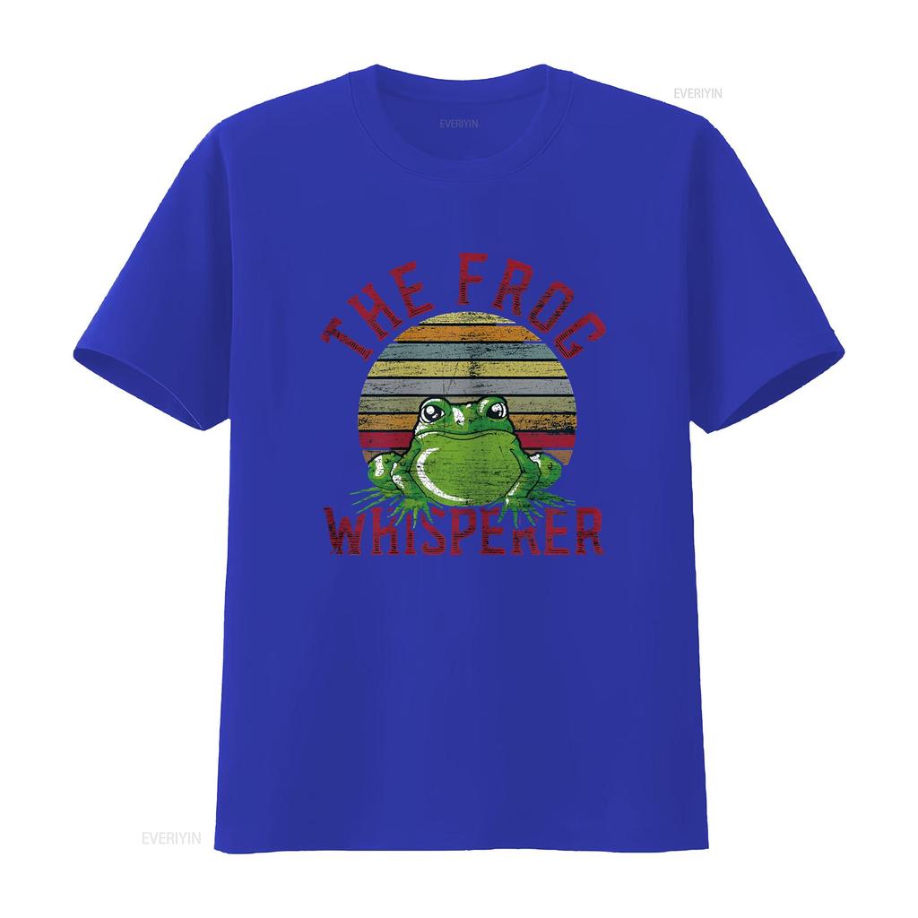 The Frog Whisperer T Shirt Vintage Washed Comfortable Homme Top For Everyday Wear Slightly Graphic Stretched Versatile Fashion