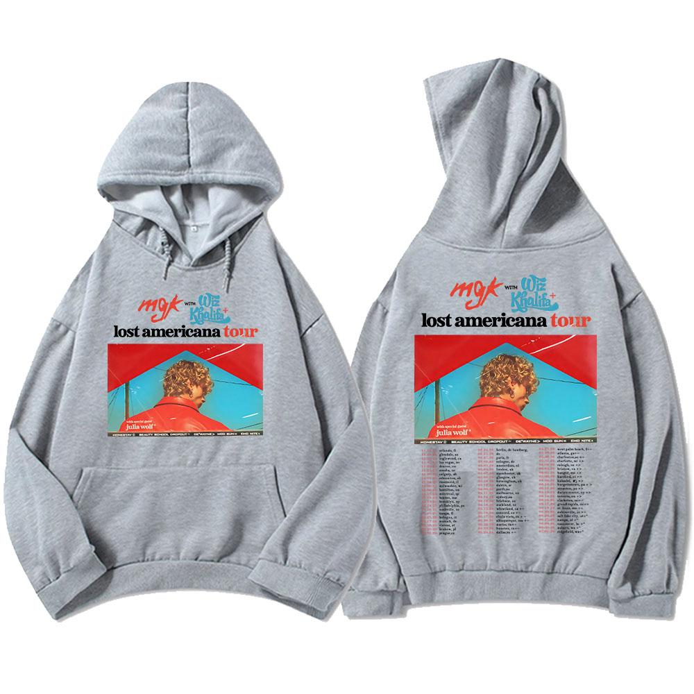 Lost Americana Tour 2026 Mikiny Mgk Machine Gun Kelly Mikina s dlouhým rukávem Fleecová Zimní S kapucí Přehozy Pánské Dámské Oblečení