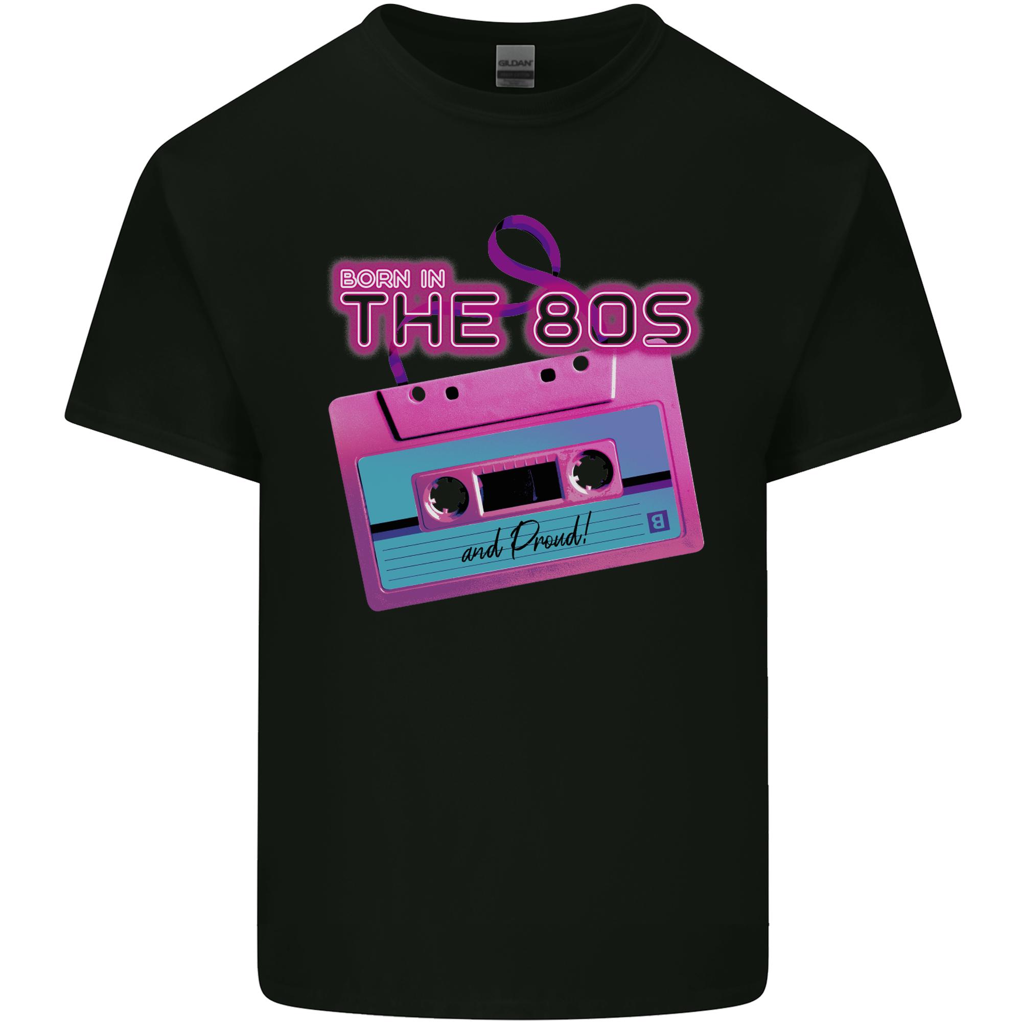 Born In the 80s Funny Birthday Music 80s Unisexs Light Cotton TShirt S