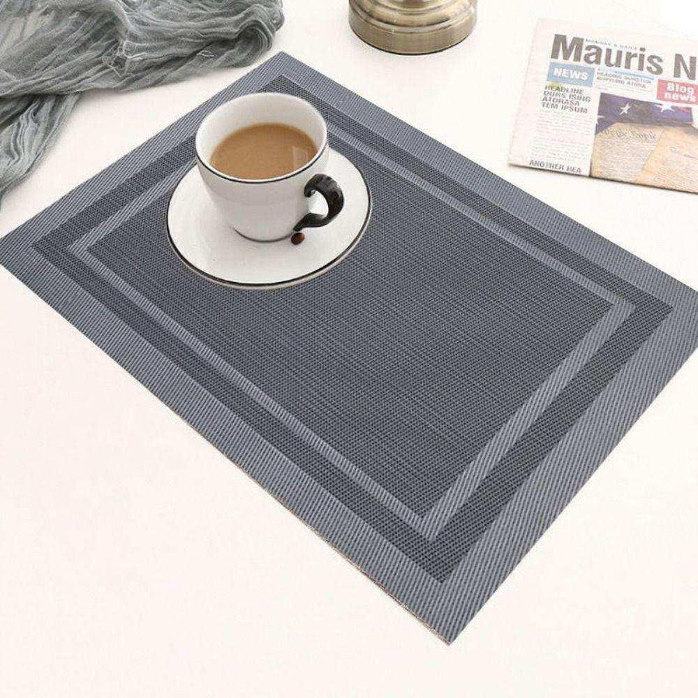 

Non-Slip Table Mat Heat Resistant Tableware Pad Dining Table Rectangle Placemat Kitchen