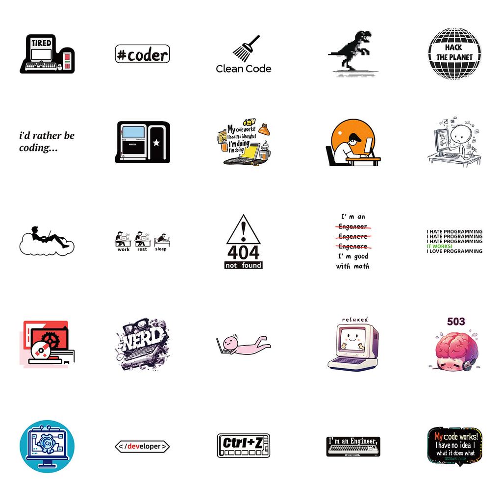 50 Waterproof Decorative Stickers Stickers Decorative Mobile Phone Case Skateboard Notebook