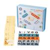 Word Spelling Game Educational Letter Recognition Toy for Children with Alphabet Blocks and English Vocabulary Cards for Early Learning