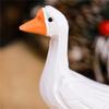 White Duck Model Handmade Wood Sculpture Art Ornament Lovely for Distinctive Home and Office Display 2PCS