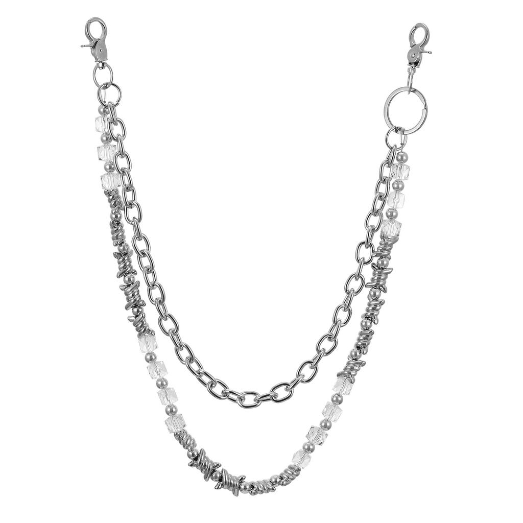 Double-layer Trendy Hip-hop Trouser Chain, Jeans Pendant, Retro Pendant Trouser Chain.