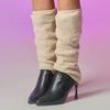 Real Knit Winter Warm Leg Warmers [Ivory]