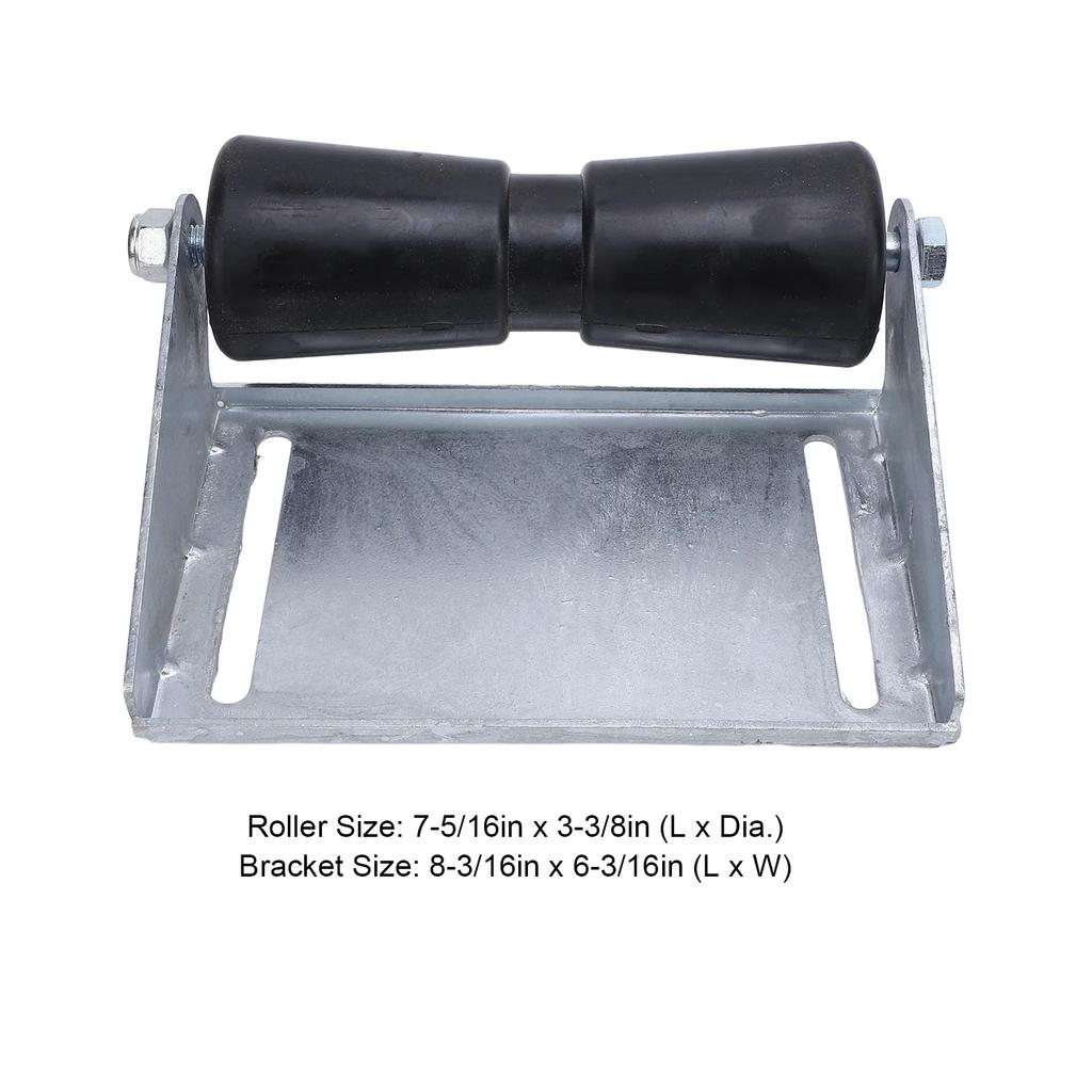 Boat Trailer Rollers with Bracket Heavy Duty Effort Saving Galvanized Steel Rubber Keel Roller Assembly Kit