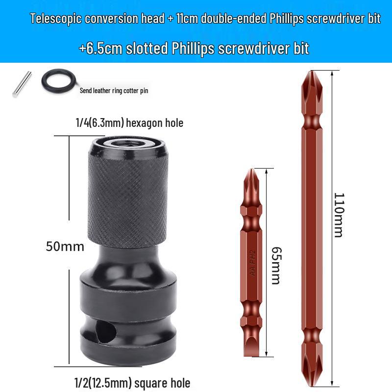 Kit Multifuncțional Adaptor Burghiu Electric și Cheie