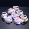 Girls' Light-Up Summer Sandals: Breathable, Non-Slip Toddler Shoes - Cute & Luminous Princess Style.