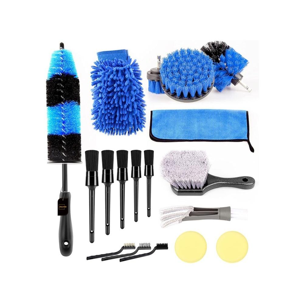 

18 Piece Wheel And Tire Brush Car Detail Kit
