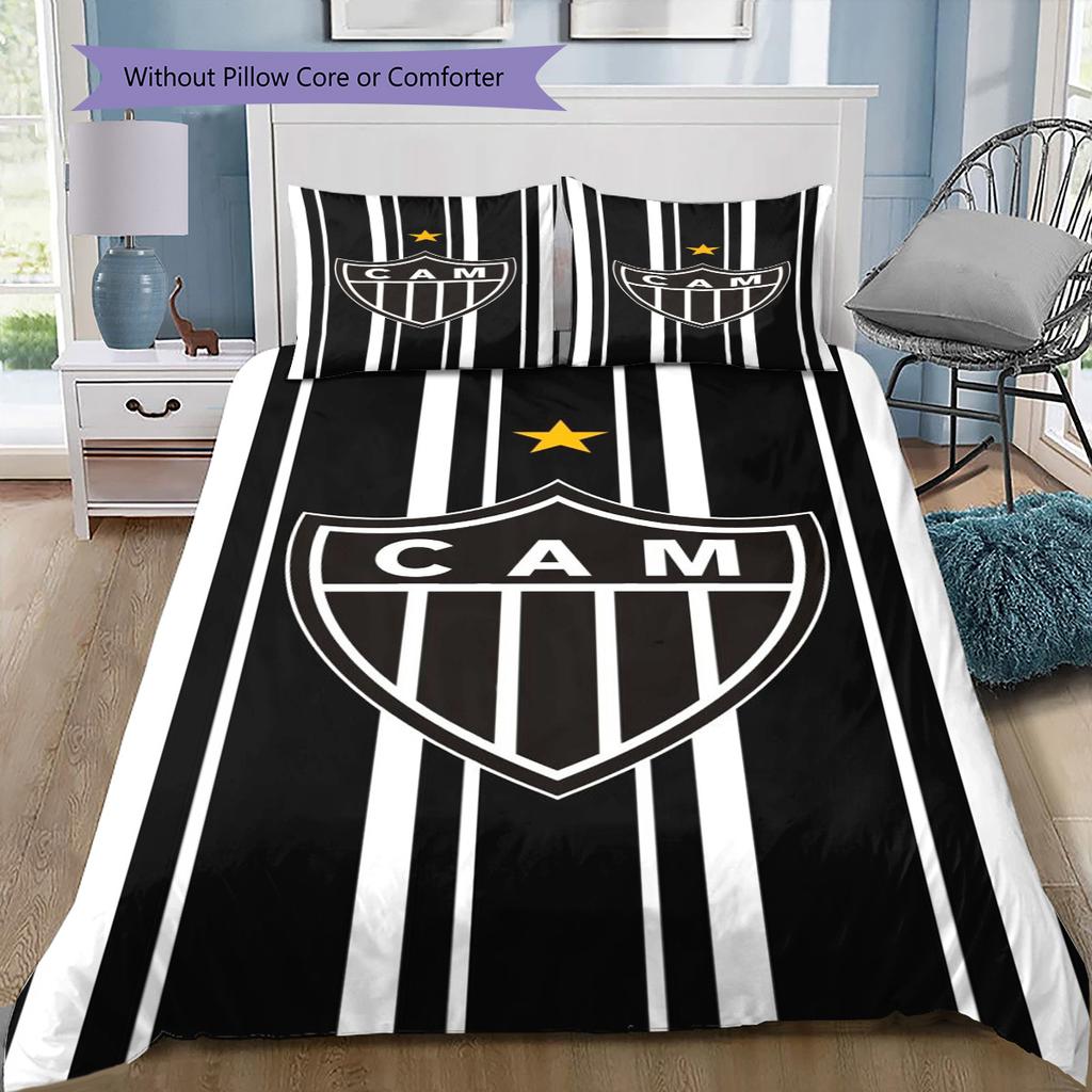 Atlético Mineiro "CAM" Bedding Set, Football Club Logo Duvet Cover with Pillowcases, No Comforter