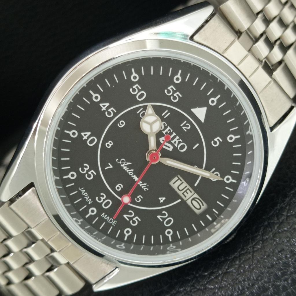

REFURBISHED SEIKO 5 AUTOMATIC 6309A VINTAGE JAPAN MENS BLACK WATCH a442333-1