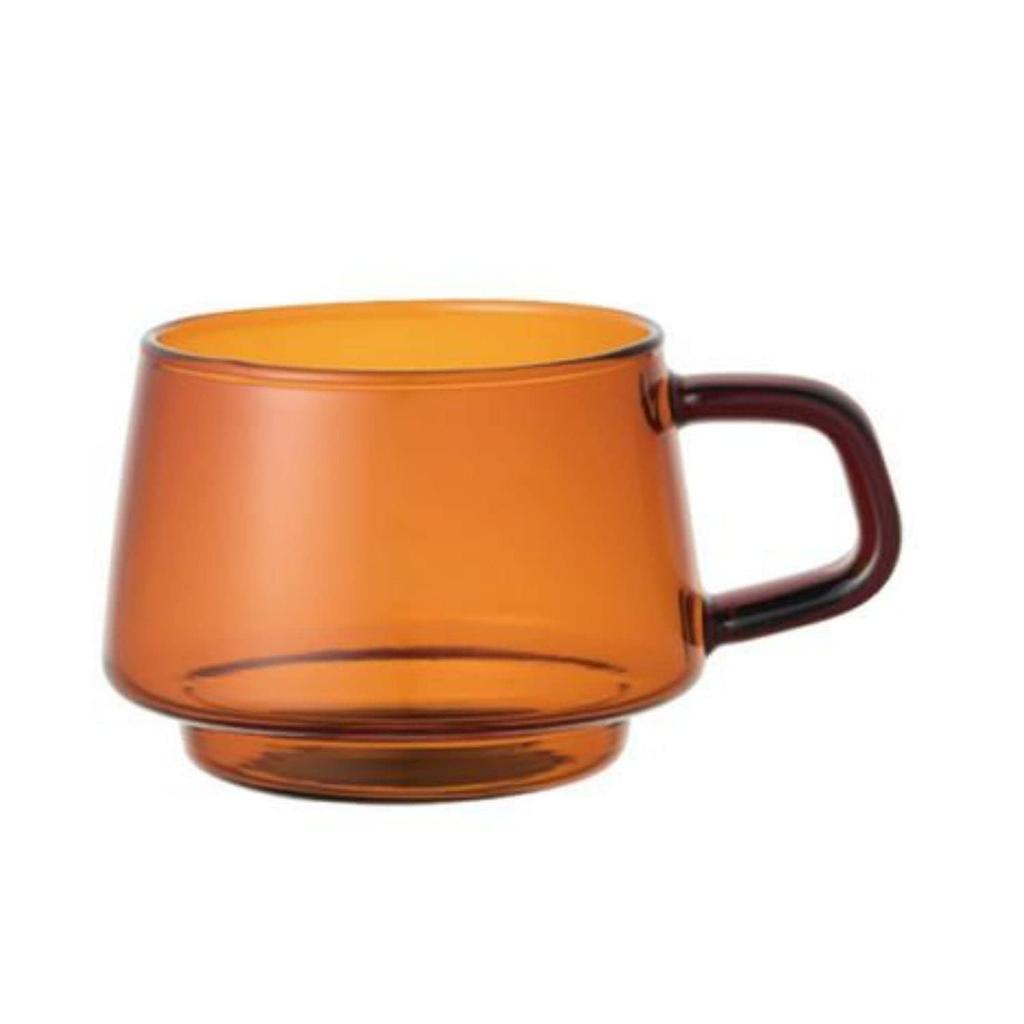KINTO SEPIA Cup 270ml Amber Glass Microwave and Dishwasher Safe Gift Present 21740 Heat-Resistant