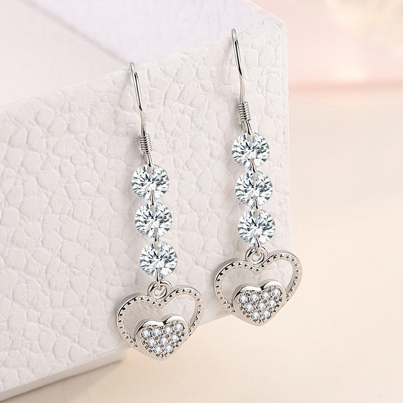 Lindon Kupferlegierung Zirkon Ohrringe Tropfen Ohrringe für Frauen Hochzeit Party Geschenke