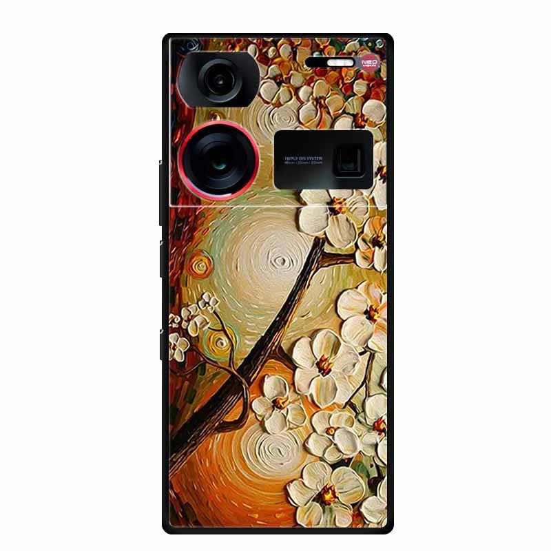 3D Emboss Case For ZTE Nubia Z60 Ultra Phone Case Flowers Soft Silicone Coque For Nubia Z60 Ultra Back Cover Cases Z 60 Z60Ultra