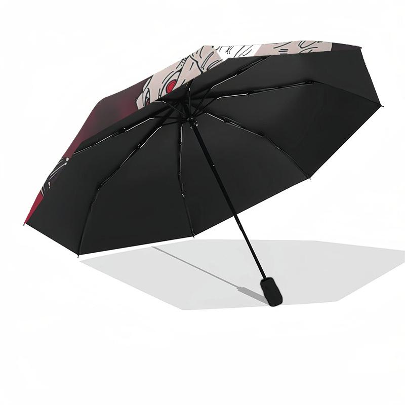 1pc Jujutsu Kaisen Satoru Gojo Umbrella - Automatic Opening Folding Design, 8-Bone Iron Frame Outdoor Umbrella, Perfect Gift for Fans, Travelers, Dail