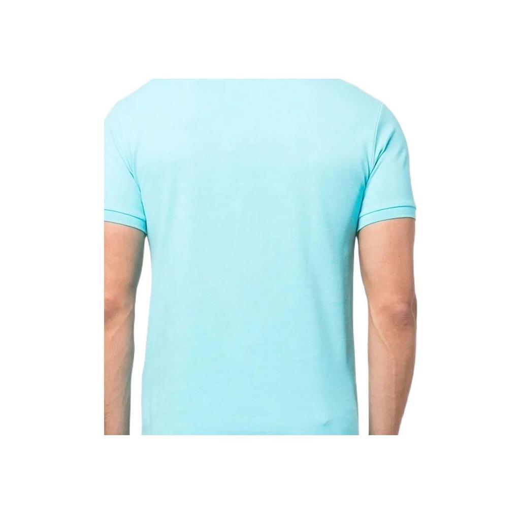 Polo Ralph Lauren Solid Color Logo Embroidered Pullover Short Sleeve Polo Shirt Men tops Sky-Blue 710536856-326