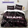 Miami CF Muster Bettwäsche Heimdekoration Geburtstag & Festival Geschenk (1 Bettbezug + 2 Kissenbezüge, ohne Füllung)