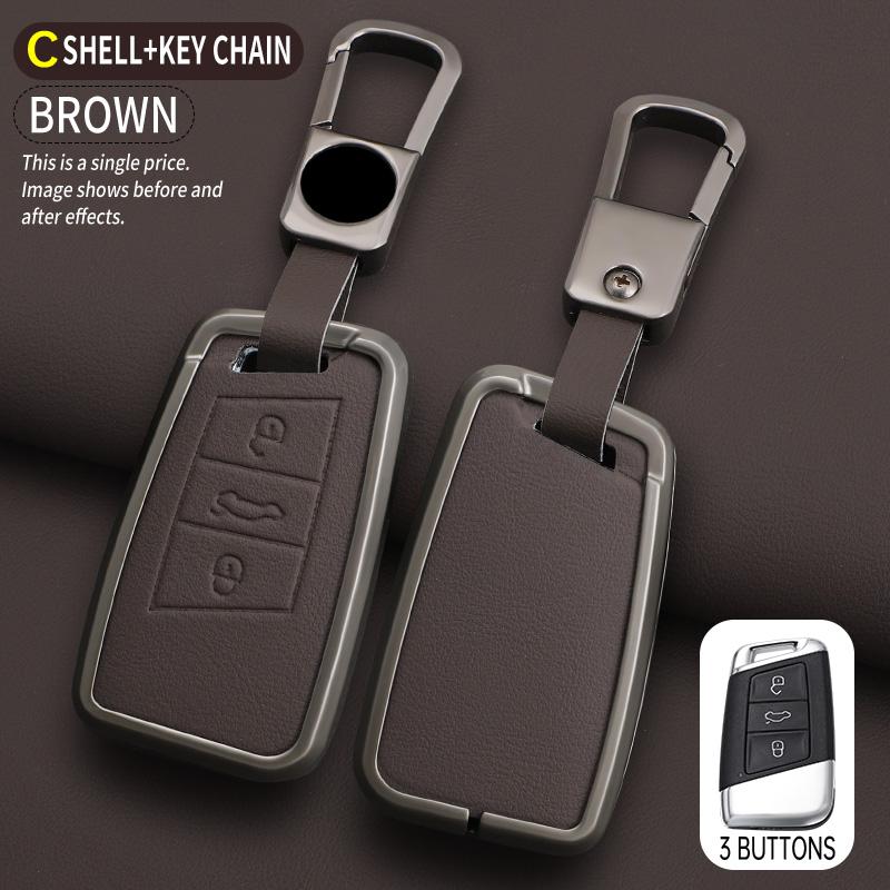 Zinc alloy car key cover, suitable for Volkswagen Passat B8, Tiguan, Skoda Kodiaq, Fabia, Caracal, Opel Astra, SEAT car keychain