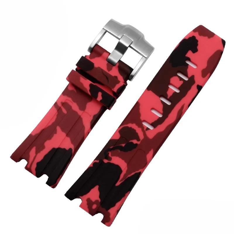 Silikon-Uhrenarmband für AP Audemars und Piguet Gummi-Uhrenarmband Royal Oak Offshore 26400 Wasserdicht Schweißfest Uhrenarmband 28