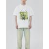 Weißes T-Shirt Herren Streetwear Grafik Drachengesicht Print Chinesische Schriftzeichen Lässig Mode Top Alltagskleidung Sommer Outfit