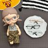 ZSiga Metal Frame Gold Wire Glasses for 20cm Cotton BJD Doll, 8.5cm Width Accessories.