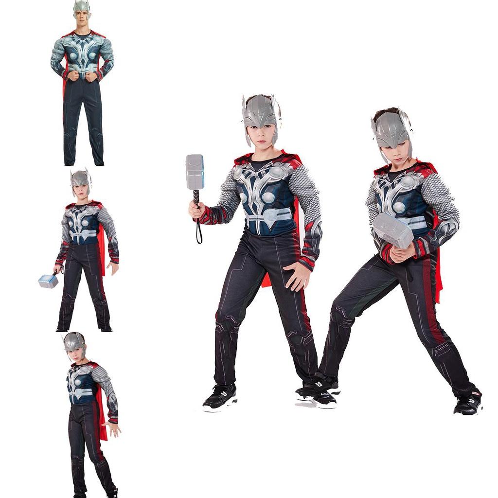 Avengers Endgame Thor Superhero Muscle Costume With Exquisite Workmanship For Adult Boys