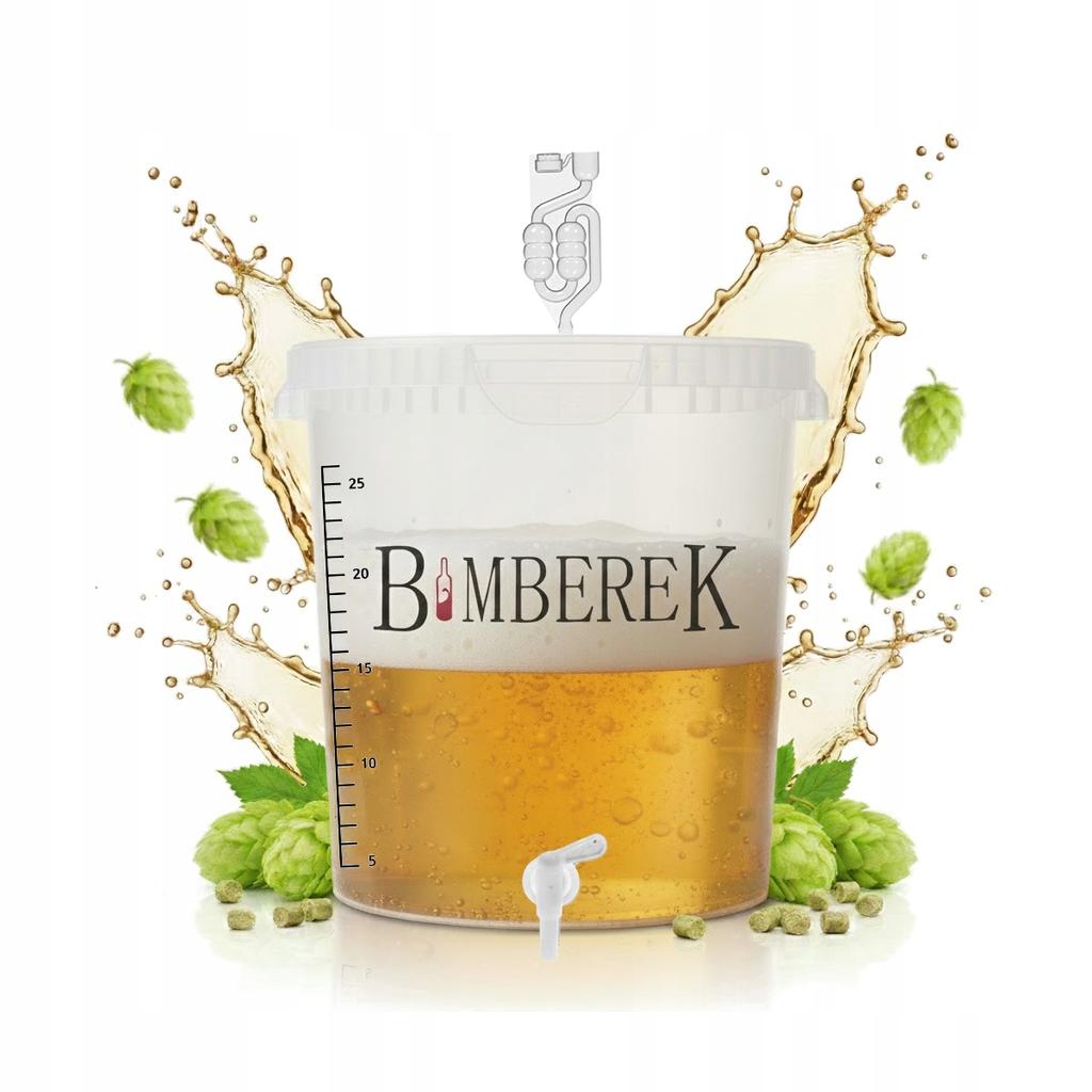 33L Fermentation Container with Tap and Tube for Wine, Beer, Liqueurs, Moonshine