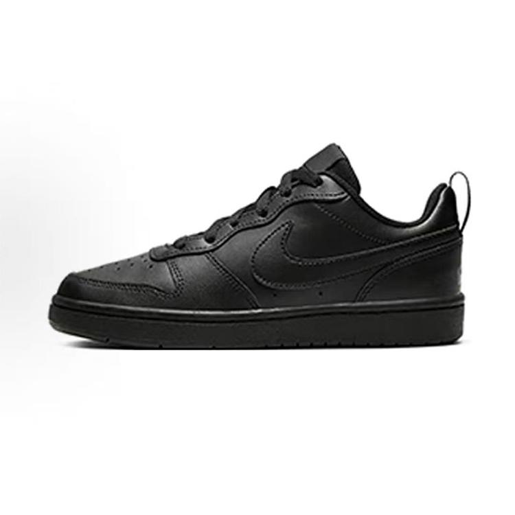 Nike Court Borough 2 Flowing Leather Abrasion Resistant Lightweight Low Top Skateboard Shoes Women's Black Pink DV5456-002(Team1960-)