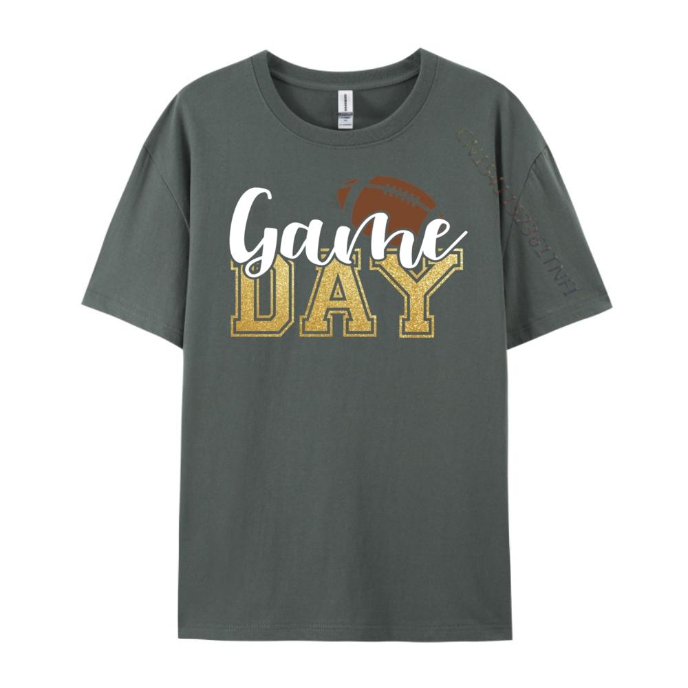 Football Game Day White T Shirt Men Christmas Tshirt Graphic Tee Original Mens TShirts Creative Classic