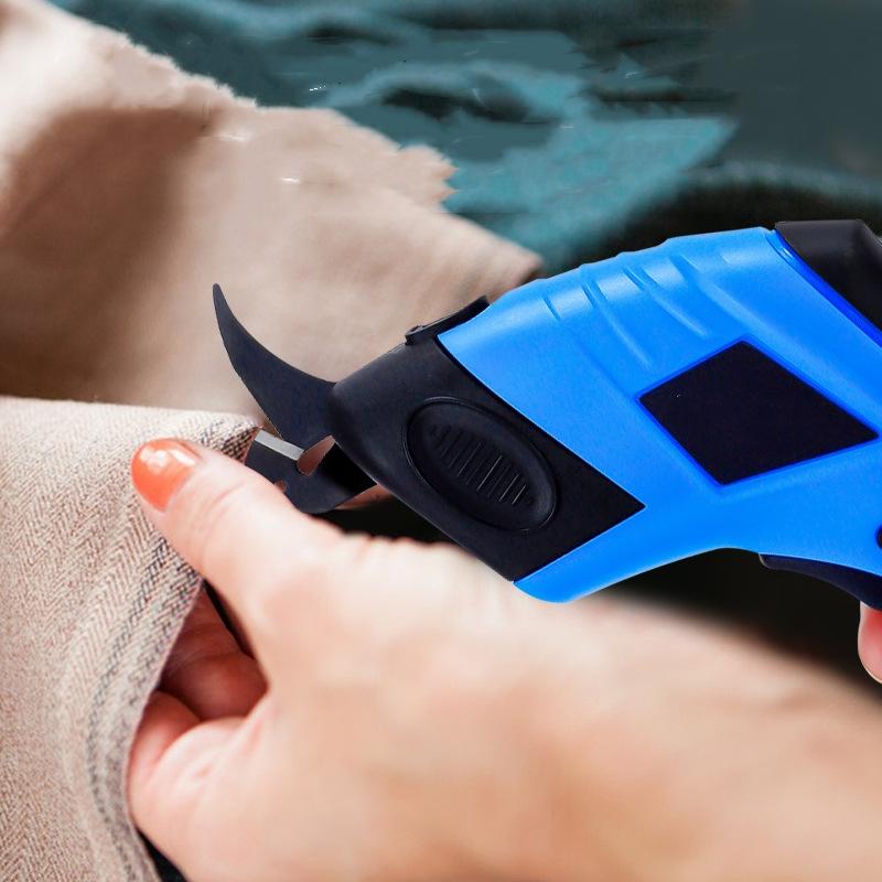 Wiederaufladbare elektrische Schere, kabelloser Akkuschneider, Stoff, Teppich, PVC, Leder, Schneidwerkzeuge, kabellose Nähschere, Doppelklinge