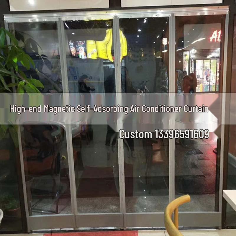 Winter Windproof Magnetic PVC Door Curtain - Blackout Opaque 2.8mm Thick Transparent Magnetic with Weights