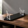Acrylic Stand Curved Cradle Rectangular Base Desktop Prop Holder 02402 Black