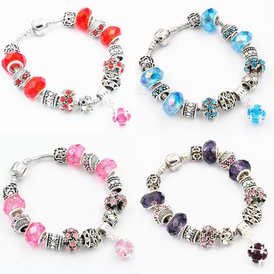 Crystal Beaded Bracelet DIY Glass Beaded Beaded Jewelry Retro Lady Bracelet Jewelry