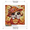 DIY Full Drill Diamond Painting Canvas Cute Puppy In Pumpkin Pattern Creative Craft Kit for Modern Home Decor and Wall Art Gift