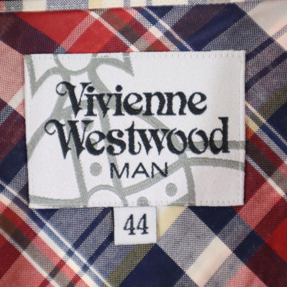 Vivienne WestwoodMAN Made In Japan Long Sleeve Check Shirt 44 Red Series Men's Used