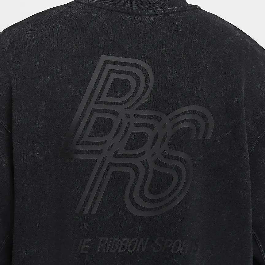 Nike Sportswear Logo Round Neck Pullover Solid Color Long Sleeve Sweatshirt Men Sweatshirt Black HQ6037010