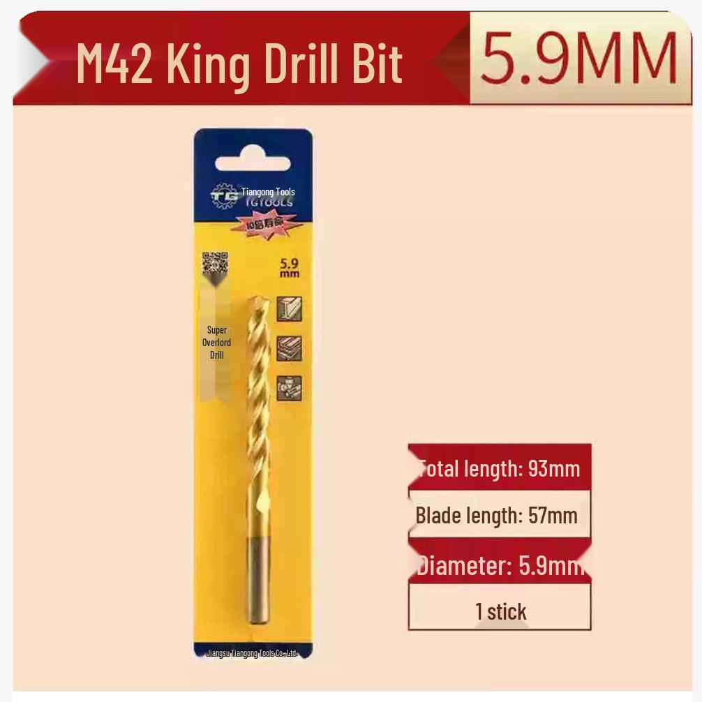 Tiangong M42 Overlord 8% Cobalt High-Speed Steel Twist Drill Bit for Stainless Steel