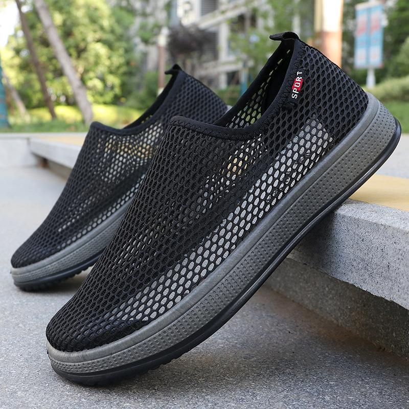 Summer Mesh Shoes Men's Mesh Cloth Shoes Men's Breathable Casual Breathable Driving Shoes