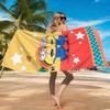 Big-eyed Cute Creature Beach Towel Star Printed Design Quick-drying Suitable for Beach Vacation Pool Gym Cute Gift for Friends