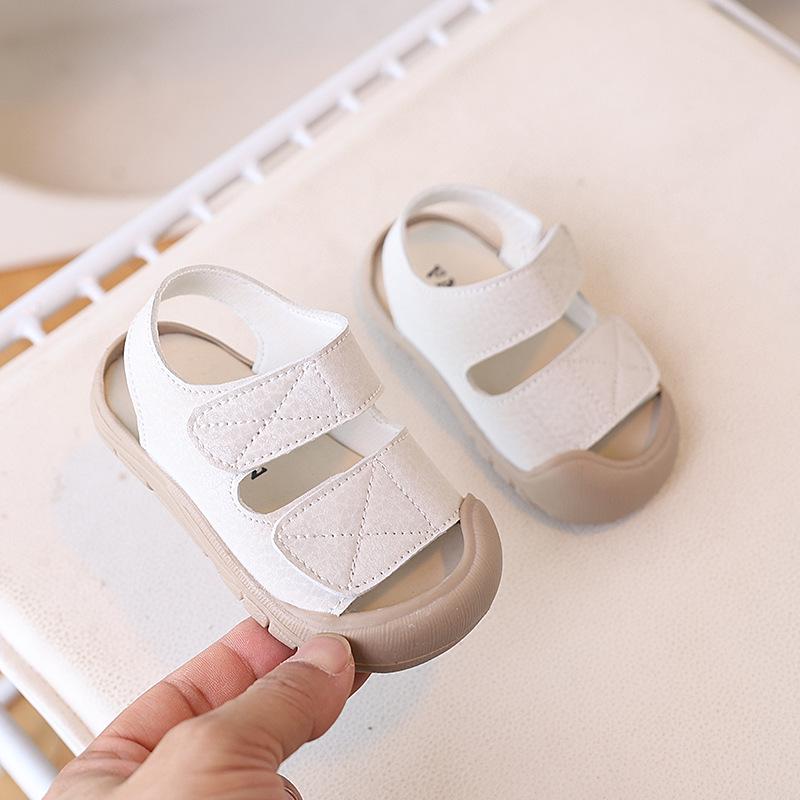 

Baby Anti-Collision Closed-Toe Sandals – Soft Sole Shoes for Toddlers Size 15-19, Set of 5 Pairs грязно-белый