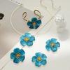Jewelry Style Metal Three-dimensional Flower Femininity Five-leaf Flower Jewelry Set 5-piece Set