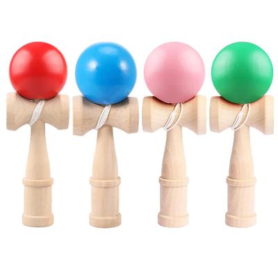 Set Heculos Kendama cu 4 Kendama din Lemn pentru Kendama și Competiție (Roșu, Albastru, Roz, Verde) Cursuri, Practică,
