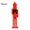 Christmas Holiday Tabletop Decorations Nutcracker Ornaments, Wooden Neutral Figures with Velvet Bow, DIY Decorative Soldier Statues Ornament